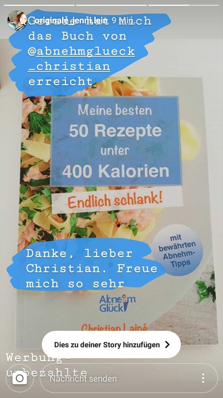 Jenni Jenni's Erfolg mit kalorienarme Rezepte zum Abnehmen